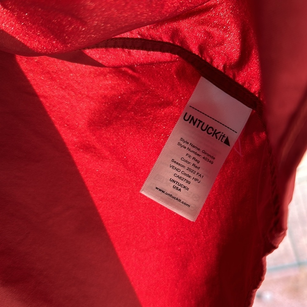 Untuckit Lightweight Performance Red Gironde Shir… - image 6